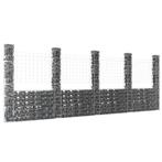 vidaXL Schanskorf U-vormig met 5 palen 500x20x200 cm ijzer, Tuin en Terras, Schuttingen, Verzenden, Nieuw, IJzer, 2 meter of meer