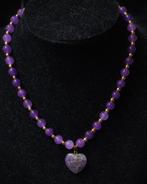 Prachtige Amethist Ketting Gratis verzending - Ketting met, Verzamelen, Mineralen en Fossielen
