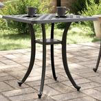 vidaXL Tuintafel 53x53x53 cm gietaluminium zwart, Verzenden, Nieuw, Aluminium