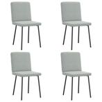 vidaXL Eetkamerstoelen 4 st fluweel lichtgrijs, Huis en Inrichting, Stoelen, Verzenden, Nieuw, Grijs