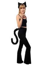 Haarband Furry Oren Staart Set Zwart Kat Poes Vos Diadeem Do, Ophalen of Verzenden, Nieuw, Carnaval, Accessoires