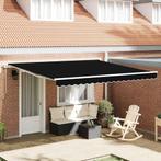vidaXL Inklapbaar Zonnescherm 400 × 300 cm Zwart, Tuin en Terras, Zonneschermen, Verzenden, Nieuw