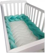 Gevlochten bedbumper - 280 cm - Scandinavisch design - Za..., Kinderen en Baby's, Babywiegjes en Ledikanten, Ophalen of Verzenden