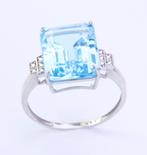 Zonder Minimumprijs - Ring - 14 karaat Witgoud Topaas -, Sieraden, Tassen en Uiterlijk, Ringen, Nieuw