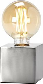 Calex tafellamp Zilver E27 met aan/uit schakelaar en 1.8m..., Nieuw, Ophalen of Verzenden