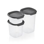 Tupperware Set One Touch Fresh Voorraadbus Vierkant Zwart, Ophalen of Verzenden, Nieuw