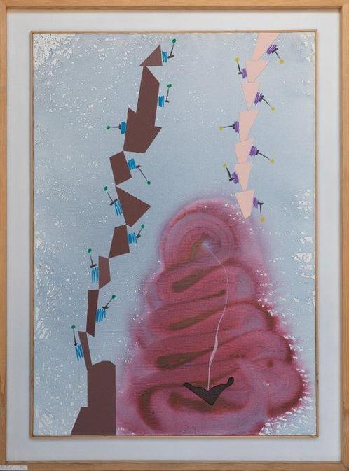 Sergio Dangelo (1932-2022) - Fiori per Aladino, 1988, Antiek en Kunst, Kunst | Schilderijen | Modern