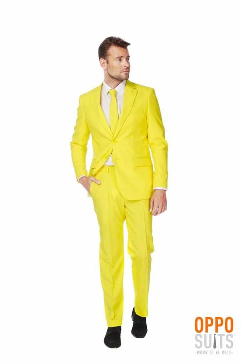 Luxe Maatpak Heren Geel, Kleding | Heren, Carnavalskleding en Feestkleding, Nieuw, Ophalen of Verzenden