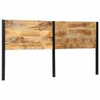 vidaXL Hoofdeinde 200 cm massief hout mango en ijzer, Verzenden, Nieuw, Bruin, Hout