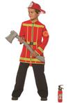 Stoere brandweer jas rood (Feestkleding Jongens)