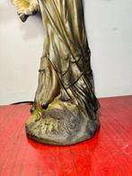 sculptuur, Ragazza lamapada - 40 cm - Metaal - 1920, Antiek en Kunst