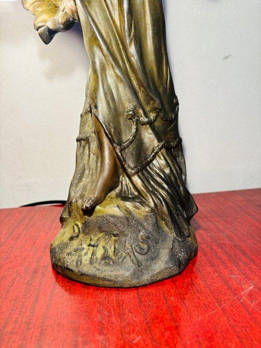 sculptuur, Ragazza lamapada - 40 cm - Metaal - 1920, Antiek en Kunst, Kunst | Designobjecten