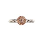 Witgouden rozet ring met diamant 14 karaat, Sieraden, Tassen en Uiterlijk, Ringen, Verzenden, Zo goed als nieuw, Wit, Goud