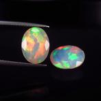 2 pcs Opaal - 5.79 ct - nternational Colored Gemstone, Sieraden, Tassen en Uiterlijk, Edelstenen, Nieuw