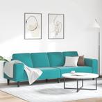 vidaXL Bankstel Turquoise Fluweel, Huis en Inrichting, Verzenden, Nieuw, Stof