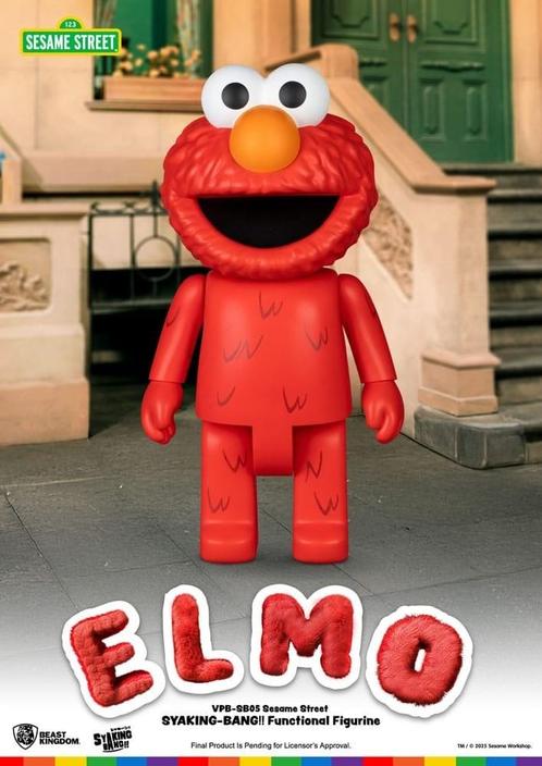 Sesame Street Syaing Bang Vinyl Piggy Bank Elmo 47 cm, Verzamelen, Film en Tv, Nieuw, Ophalen of Verzenden