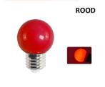 LED Bollamp E27 - 2 Watt - Rood, Huis en Inrichting, Lampen | Losse lampen, Ophalen of Verzenden, Nieuw, Modern