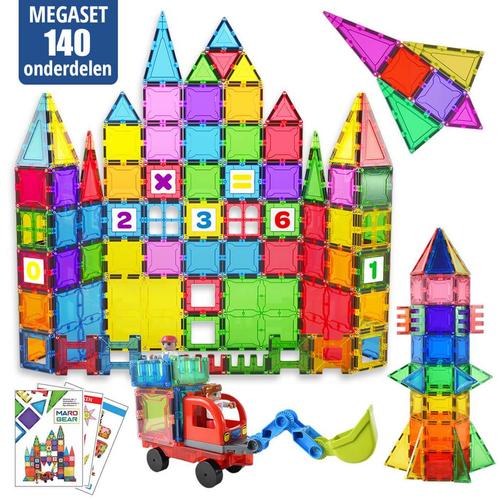 Mega pakket magnetisch speelgoed – 140 onderdelen -, Kinderen en Baby's, Speelgoed | Bouwstenen, Nieuw, Overige merken, Ophalen of Verzenden