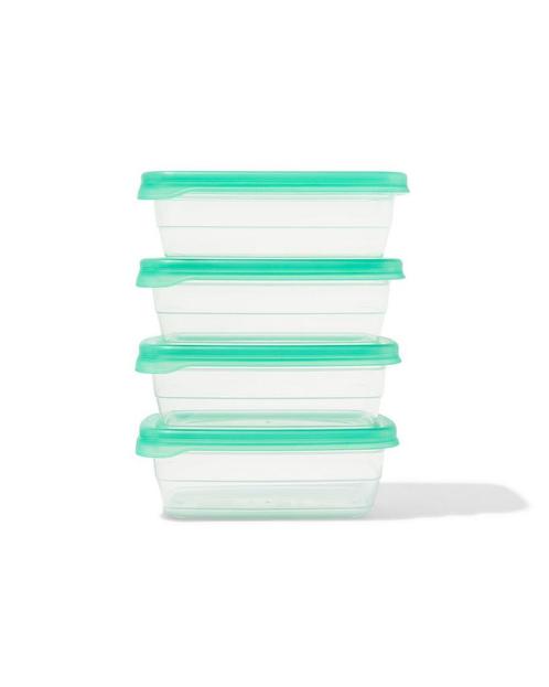 HEMA Vershoudbakjes 300ml - 4 stuks 4=40% / 3=30% / 2=20%, Huis en Inrichting, Keuken | Potten en Pannen, Nieuw, Verzenden