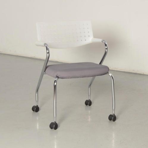 Vitra Visaroll vergaderstoel, grijs / wit, verijdbaar, Huis en Inrichting, Stoelen, Ophalen of Verzenden