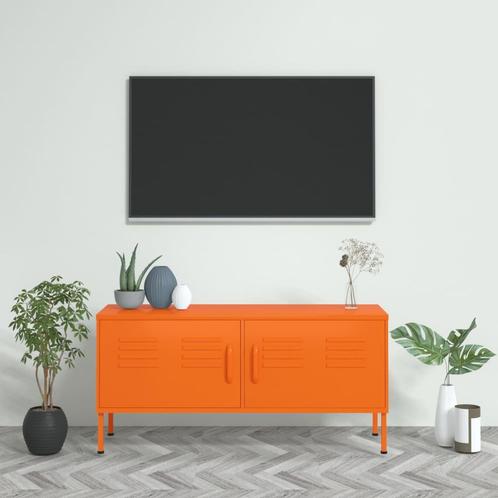 vidaXL Tv-meubel 105x35x50 cm staal oranje, Huis en Inrichting, Kasten | Televisiemeubels, 25 tot 50 cm, Nieuw, Metaal, Minder dan 100 cm