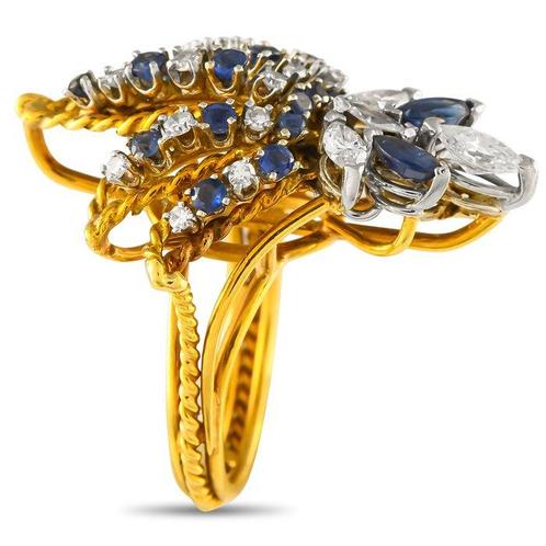 Ring - 18 karaat Geel goud, 18-karat geelgouden ring met, Sieraden, Tassen en Uiterlijk, Ringen