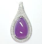 Hanger - 18 karaat Witgoud - 11.87ct. tw. Chalcedoon -, Sieraden, Tassen en Uiterlijk