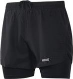 ARSUXEO Active Training hardloopshort voor heren 2 in 1, Kleding | Heren, Broeken en Pantalons, Verzenden, Nieuw, Zwart, Merkloos