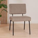 Scandinavisch Velvet eetkamerstoel Espen taupe