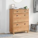 vidaXL Schoenenkast ASKIM Bruin 85 x 35 x 108 cm Massief, Verzenden, Nieuw