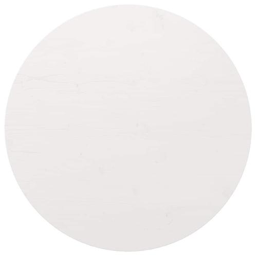 vidaXL Tafelblad Ø90x2,5 cm massief grenenhout wit, Huis en Inrichting, Tafels | Eettafels, Nieuw, Verzenden