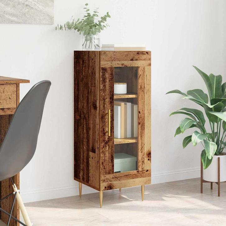 vidaXL Dressoir Oud hout 34 x 34.5 x 90 cm Bewerkt hout, Huis en Inrichting, Kasten | Dressoirs, Nieuw, Minder dan 50 cm, Overige houtsoorten