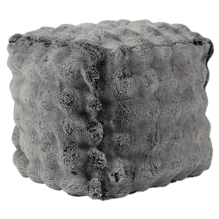 poef teddy bubble grijs 40x40x45cm, Huis en Inrichting, Woonaccessoires | Overige, Verzenden