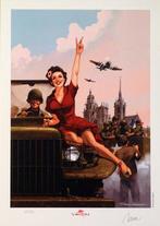 Hugault, Romain - 1 Offset Print - Pin-up sur une Jeep, Nieuw