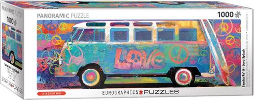 VW Love Spalsh Panorama Puzzel (1000 stukjes) | Eurographics, Hobby en Vrije tijd, Denksport en Puzzels, Nieuw, Verzenden