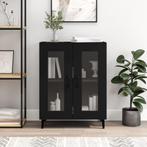 vidaXL Dressoir 69,5x34x90 cm bewerkt hout zwart, Huis en Inrichting, Verzenden, Nieuw, 50 tot 100 cm, 25 tot 50 cm