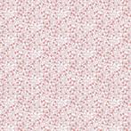 Poplin Katoen Bloemetjes Donker Roze, Nieuw, Roze