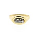 Gouden ring met diamant | 0,15 ct. (geelgoud, dames ring), Gebruikt, Overige kleuren, 19 tot 20, Ophalen of Verzenden