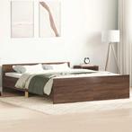 vidaXL Bedframe hoofd- en voeteneinde bruin eikenkleur, Bruin, Verzenden, Hout, Nieuw
