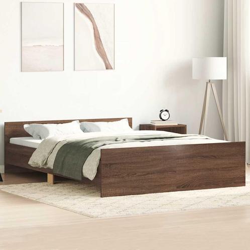 vidaXL Bedframe hoofd- en voeteneinde bruin eikenkleur, Huis en Inrichting, Slaapkamer | Bedden, 140 cm, 190 cm of minder, Bruin