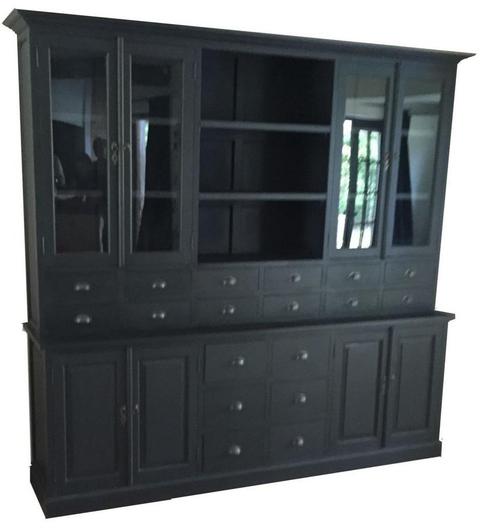 Buffetkast zwart Baarn 250cm, Huis en Inrichting, Kasten | Buffetkasten, Ophalen of Verzenden
