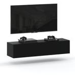 Zwevend - Tv Meubel - Zwart Mat - 150 cm - Young, Nieuw, 150 tot 200 cm, Minder dan 100 cm, 25 tot 50 cm