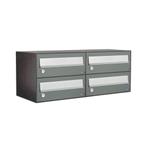Brievenbusunit Hive set wand 2-breed, 2-hoog - antraciet, Tuin en Terras, Brievenbussen, Verzenden, Nieuw