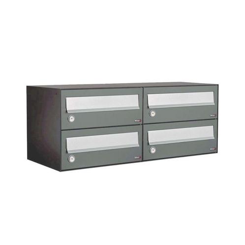 Brievenbusunit Hive set wand 2-breed, 2-hoog - antraciet, Tuin en Terras, Brievenbussen, Nieuw, Verzenden
