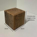 Handgemaakte winddroog eiken sokkels / zuilen – 10x10 cm, Verzenden, Nieuw