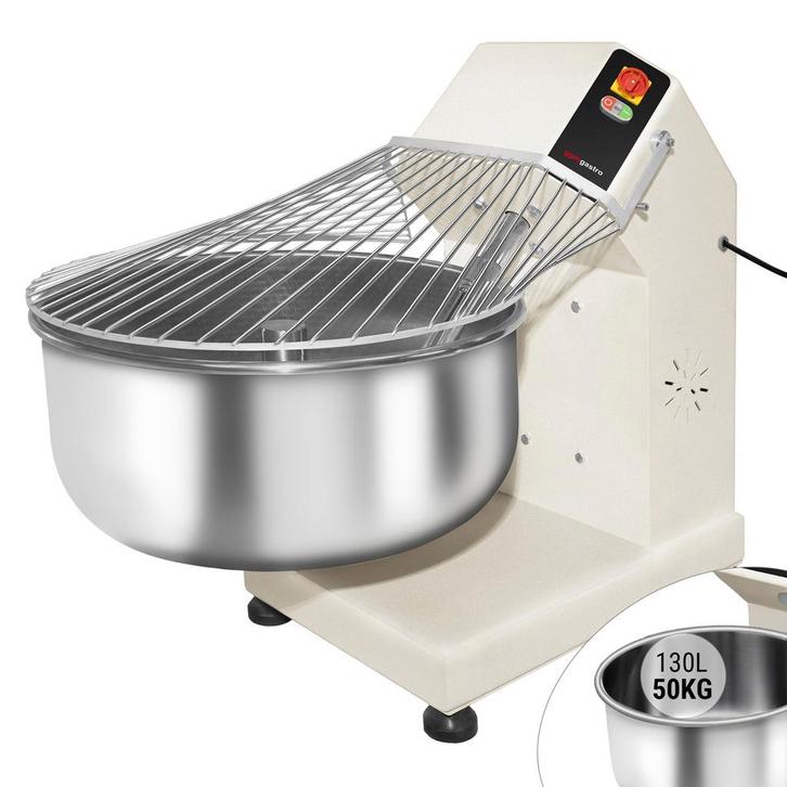 GGM Gastro | Deegmenger - 130 liter / 50 kg - met vaste kom, Witgoed en Apparatuur, Keukenmixers, Verzenden