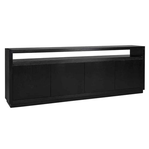 Dressoir Oakura 4-deuren (Black), Huis en Inrichting, Kasten | Overige, Nieuw, Ophalen of Verzenden