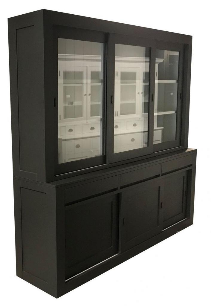 Buffetkast antraciet - wit Enschede 240cm, Huis en Inrichting, Kasten | Buffetkasten, Ophalen of Verzenden