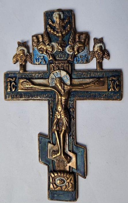 Reis-icoon - Brons, Emaille, Reisicoon - Brons, Email,, Antiek en Kunst, Antiek | Boeken en Bijbels