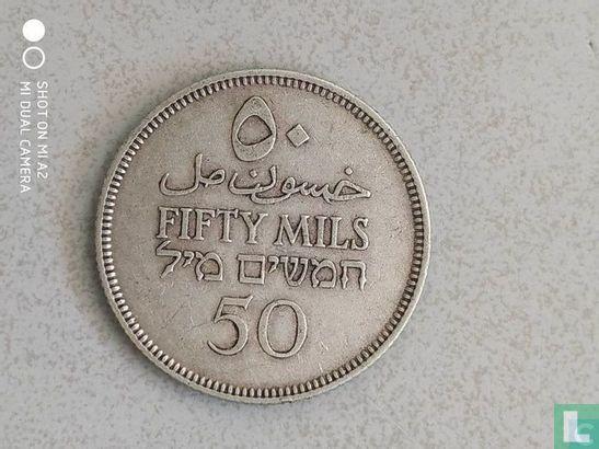 Palestina 50 mils 1933, Postzegels en Munten, Munten | Azië, Losse munt, Goud, Zilver, Verzenden